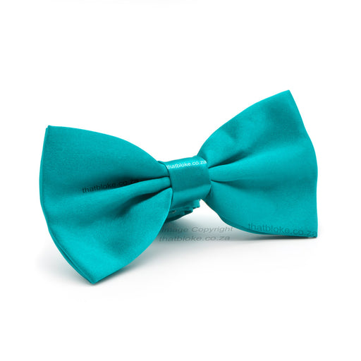 Turquoise Bow Tie For Men Silky Polyester