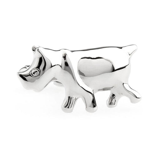 Rhino Cufflinks Silver South Africa Image Front