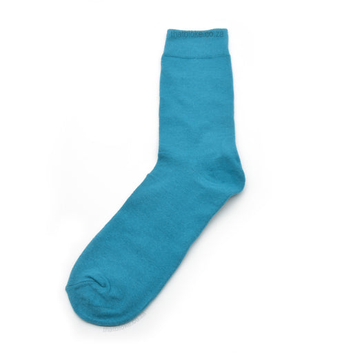 Dark Aqua Blue Socks For Men Cotton