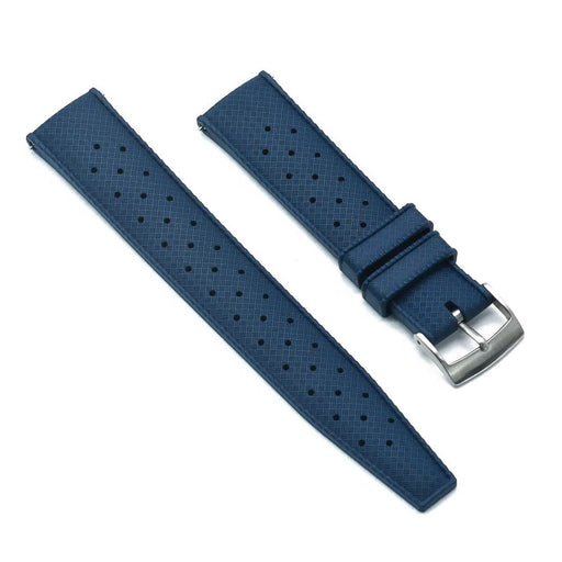 22mm Watch Strap FKM Rubber Tropicana Navy Blue Top View
