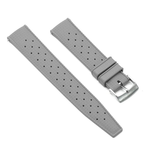 Watch Strap 20mm Grey Tropicana FKM Rubber Front View
