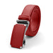 Formal Maroon Belt With Gunmetal Black Buckle Ratchet System Stiched PU Leather