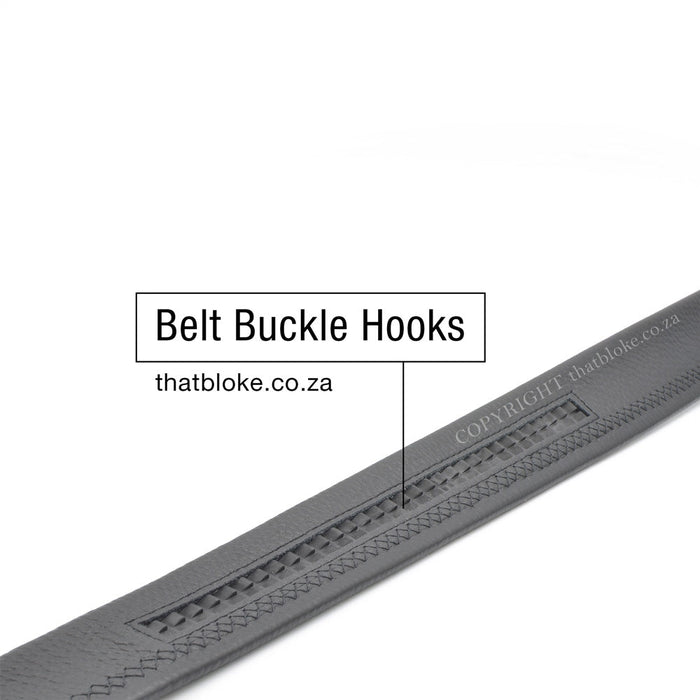 Belt - Car Mercedes-Benz Logo Buckle Round Edges (Gunmetal Black)