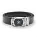 BMW Belt For Men Silver Buckle Round Edges Logo Front View