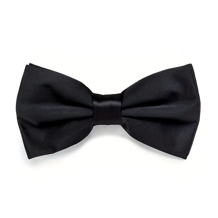 Cheap Black Bow Tie For Men Polyester Shiny Affordable