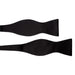 Self-Tie Bow Tie For Men Black Silky Polyester Side View