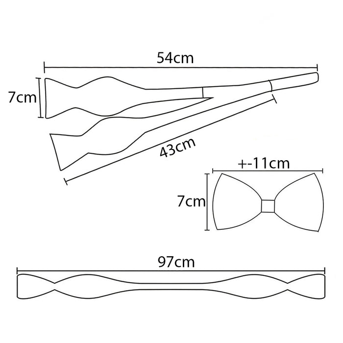 Bow Tie - Black Self-Tie (Silky)