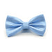 Light Blue Bow Tie For Men Diamond Pattern Polyester Front