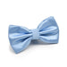 Light Blue Bow Tie For Men Silky Soft Polyester Side View