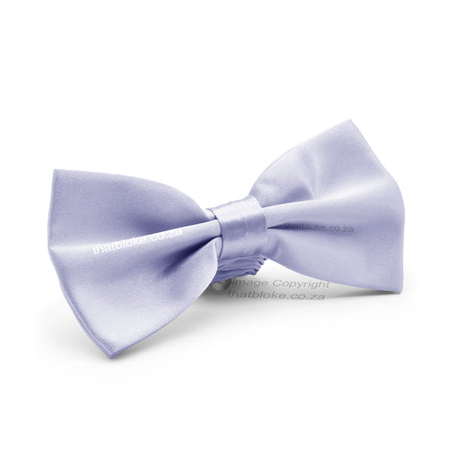 Light Periwinkle Blue Bow Tie For Men Silky Polyester Lavender