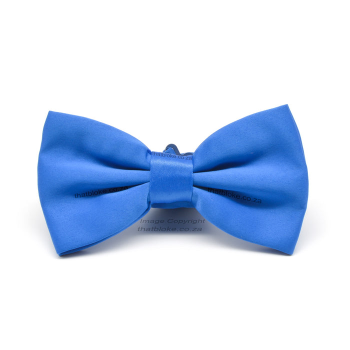 Royal Blue Bow Tie For Men Soft Polyester Front View