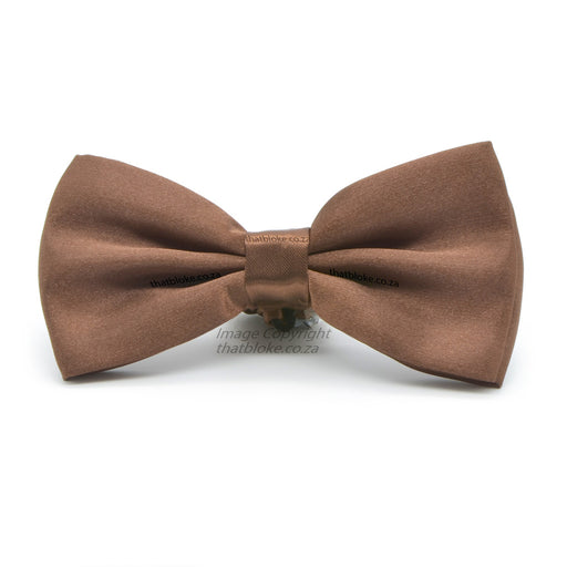 Rich Chocolate Brown Bow Tie For Men Polyester Silky
