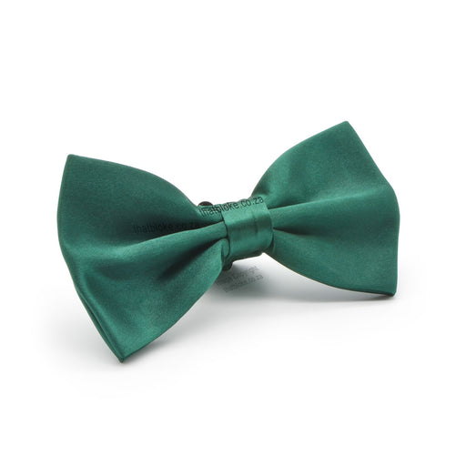 Dark Emerald Green Bow Tie Silky Polyester For Men