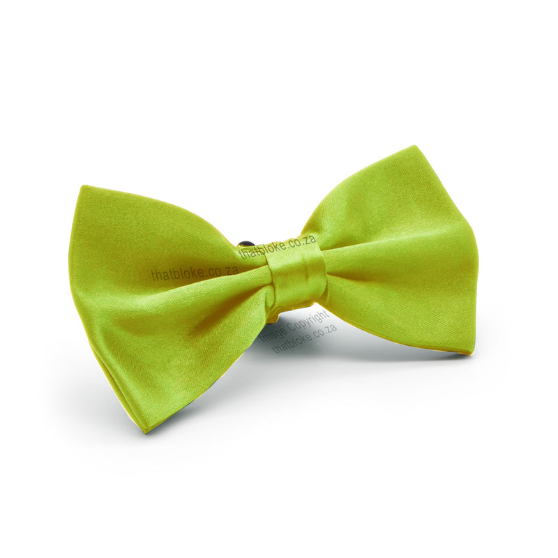 Pear Green Bow Tie For Men Polyester Silky