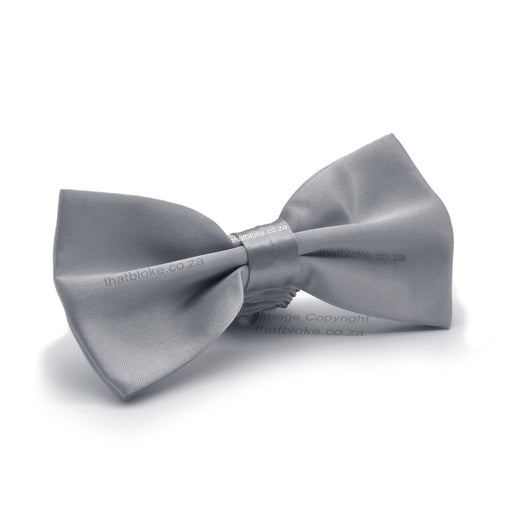 Cool Grey Bow Tie For Men Polyester Silky