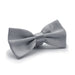 Cool Grey Bow Tie For Men Polyester Silky