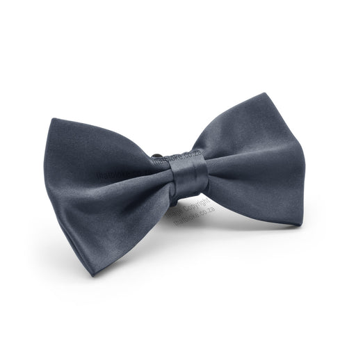 Cool Charcoal Grey Bow Tie For Men Polyester Silky