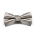 Urban Taupe Grey Bow Tie For Men Stripe Patterned Polyester Front View