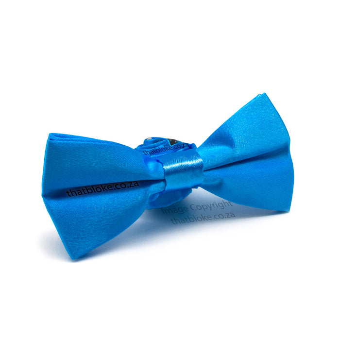 Kids Bow Tie Royal Blue Silky Polyester