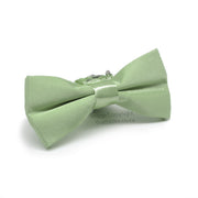 Kids Bow Tie Faded Lime Green Silky Polyester