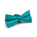 Kids Bow Tie Turquoise Green Silky Polyester