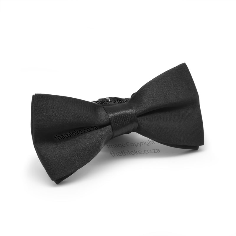 Black Kids Bow Tie Silky Polyester