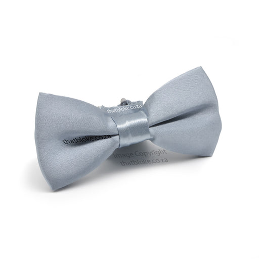 Grey Kids Bow Tie Silky Polyester