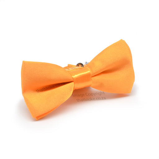 Bright Orange Kids Bow Tie Silky Polyester