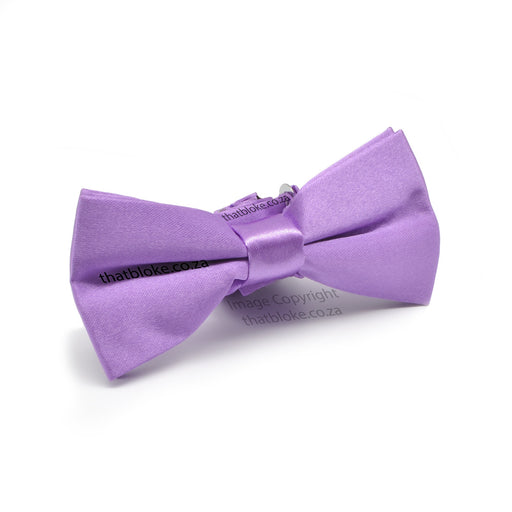 Purple Kids Bow Tie Silky Polyester