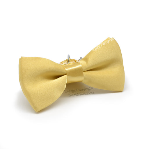 Light Yellow Kids Bow Tie Silky Polyester