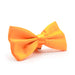 Bright Light Orange Bow Tie For Men Silky Polyester