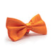 Plain Orange Bow Tie For Men Silky Polyester