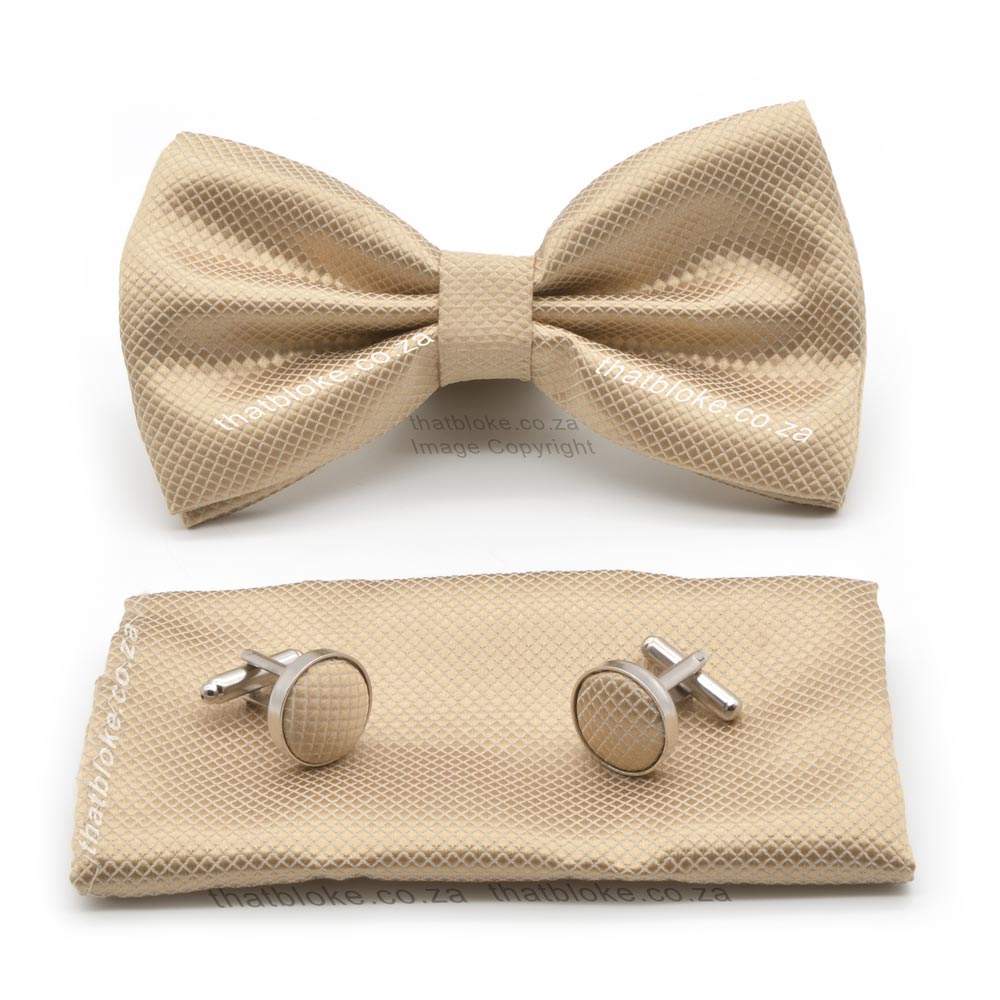 light gold bow tie