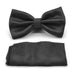 Bow Tie & Pocket Square Set For Men Diamond Pattern Polyester