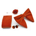 Terracotta Red Velvet Bow Tie Pocket Square Set For Men Oversized Butterfly