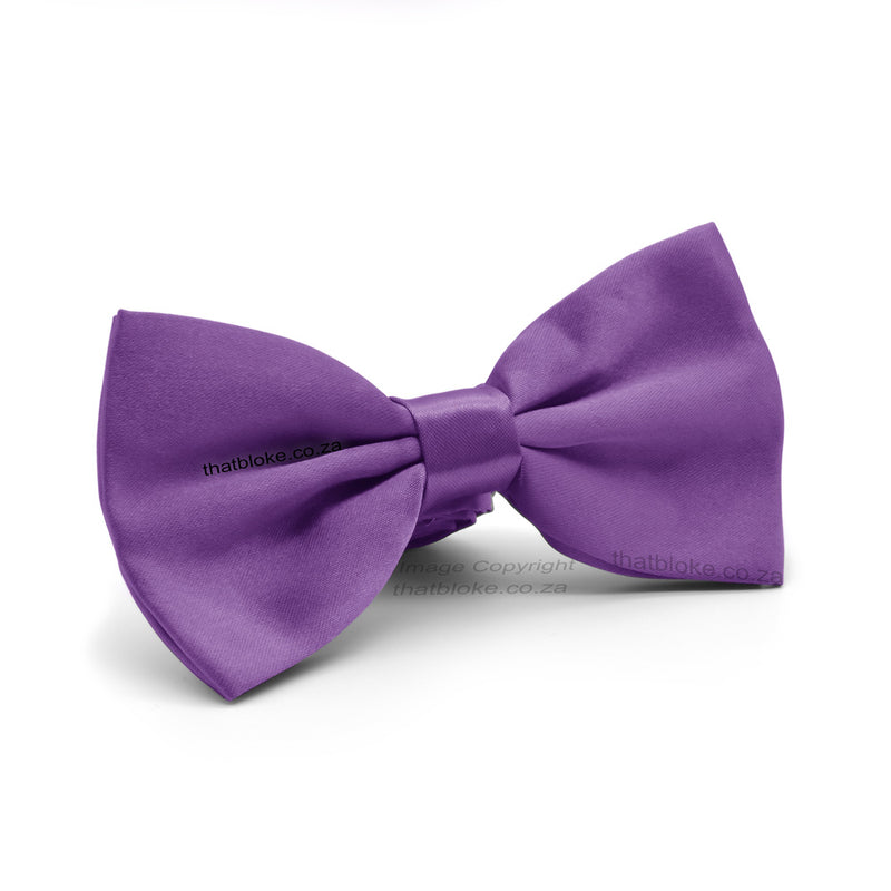 Dark Lavender Purple Bow Tie For Men Silky Polyester