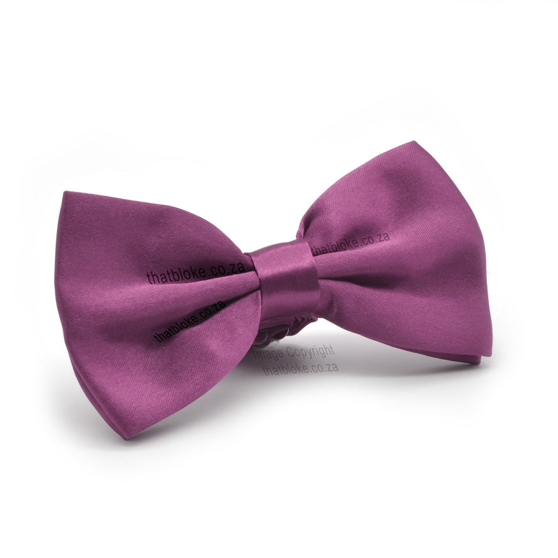 Wine Purple Bow Tie For Men Silky Polyester