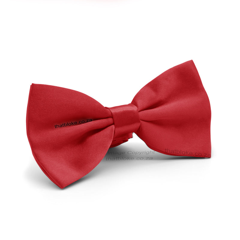 Red Bow Tie For Men Silky Polyester