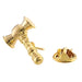 Gavel Hammer Brooch Pin Auction Gold Top