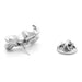 Speed Racing Bike Motocycle Brooch Pin For Men Silver Back View