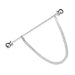 Round Knob Collar Bar Single Chain Silver Side