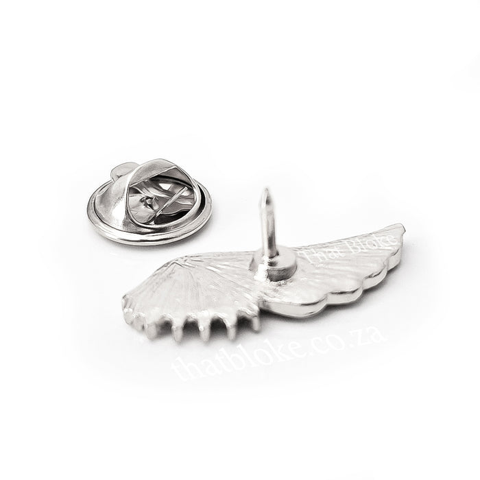 Collar Clip Pin - Wings Small (Silver)