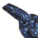 Black and Navy Blue Cravat Neck Tie For Men Camouflage Pattern Silky Close-Up Image