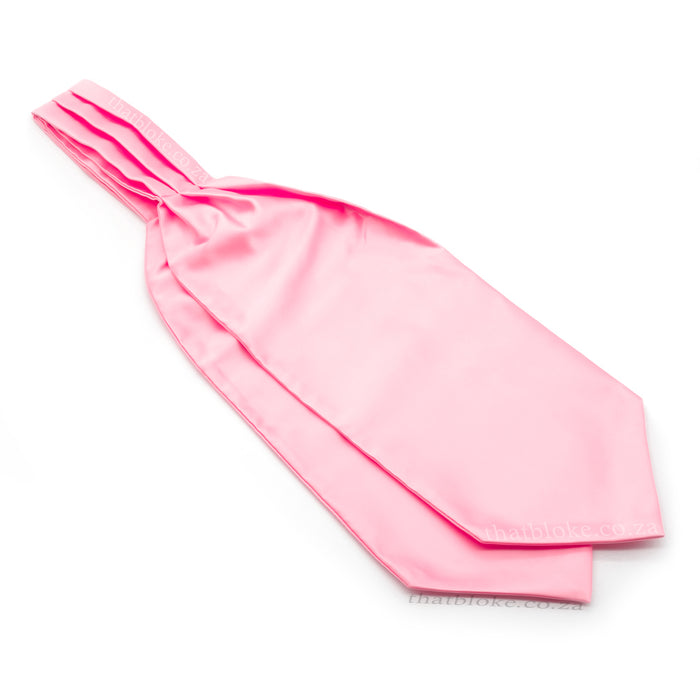 Soft Pink Cravat Neck Tie For Men Silky Top Image