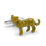 South African Animal Cufflinks Leopard Cheetah Front View