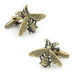 Bee Cufflinks Bronze Insect Front Pair
