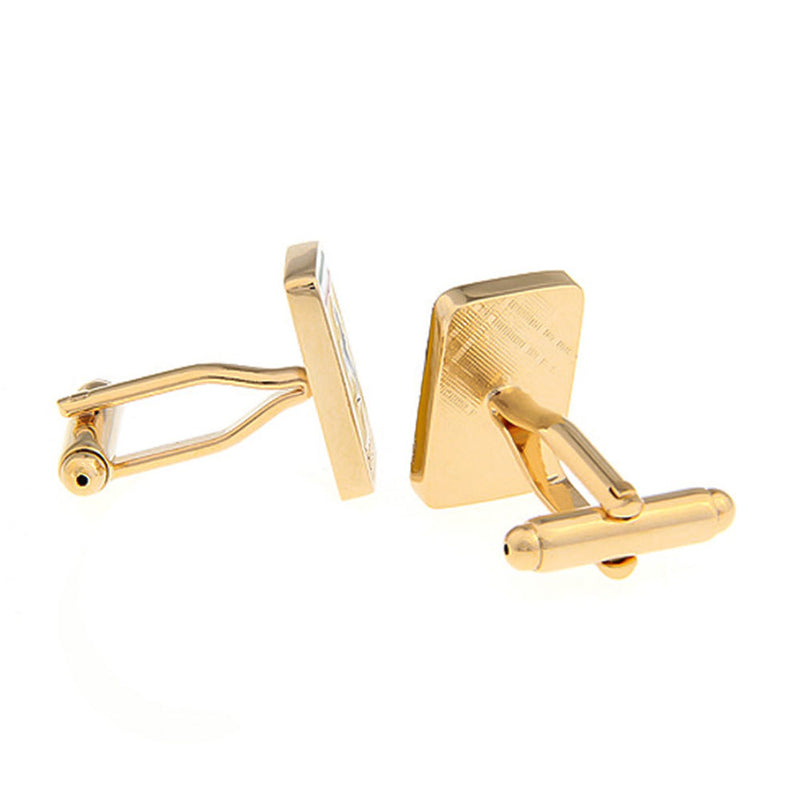 Cufflinks - Car Logo Ferrari Bright Yellow (Gold)