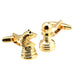 Gold Chess Cufflinks For Men Side View