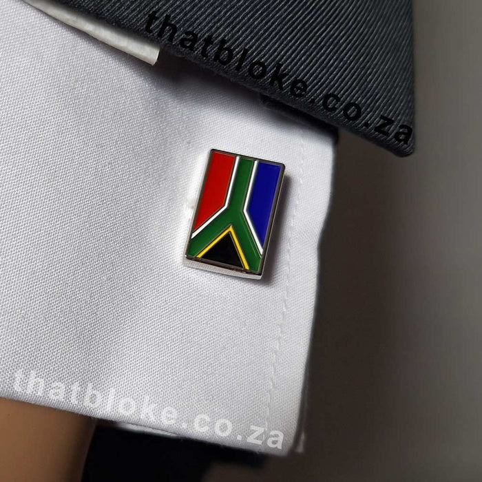 Cufflinks - Flag South African HQ (Silver)