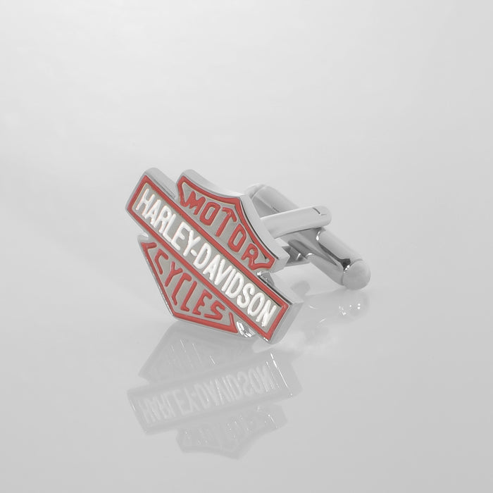 Cufflinks - Motorcycle Classic Logo Emblem (Silver)